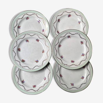 Set of 6 flat plates the Amandinoise