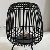 Black rattan lamp