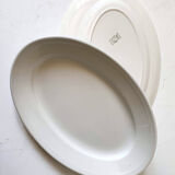 Plats de service en fiance blanche