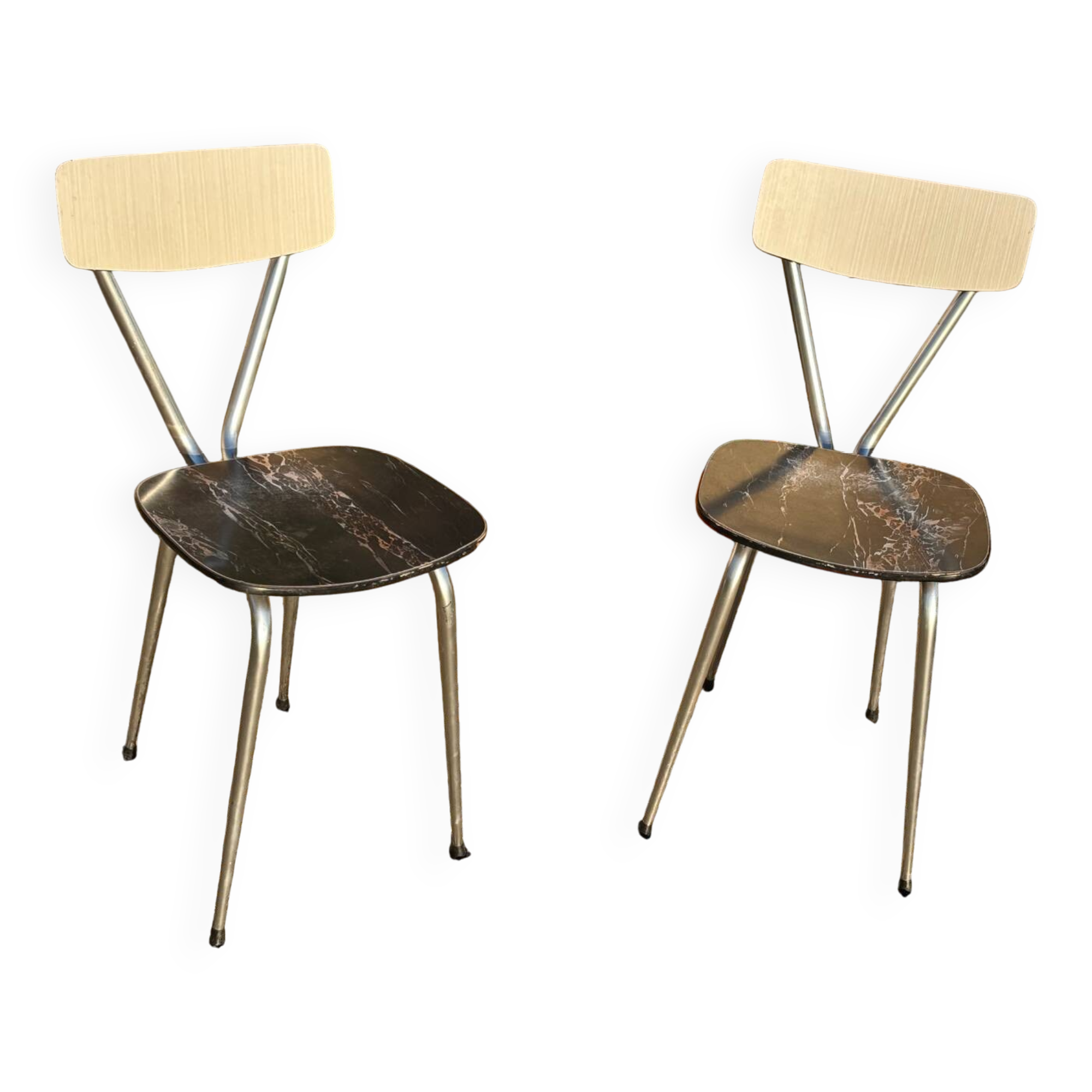 2 vintage formica chairs