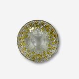 Thick glass plate compartmentalized decorating yellow bubbles