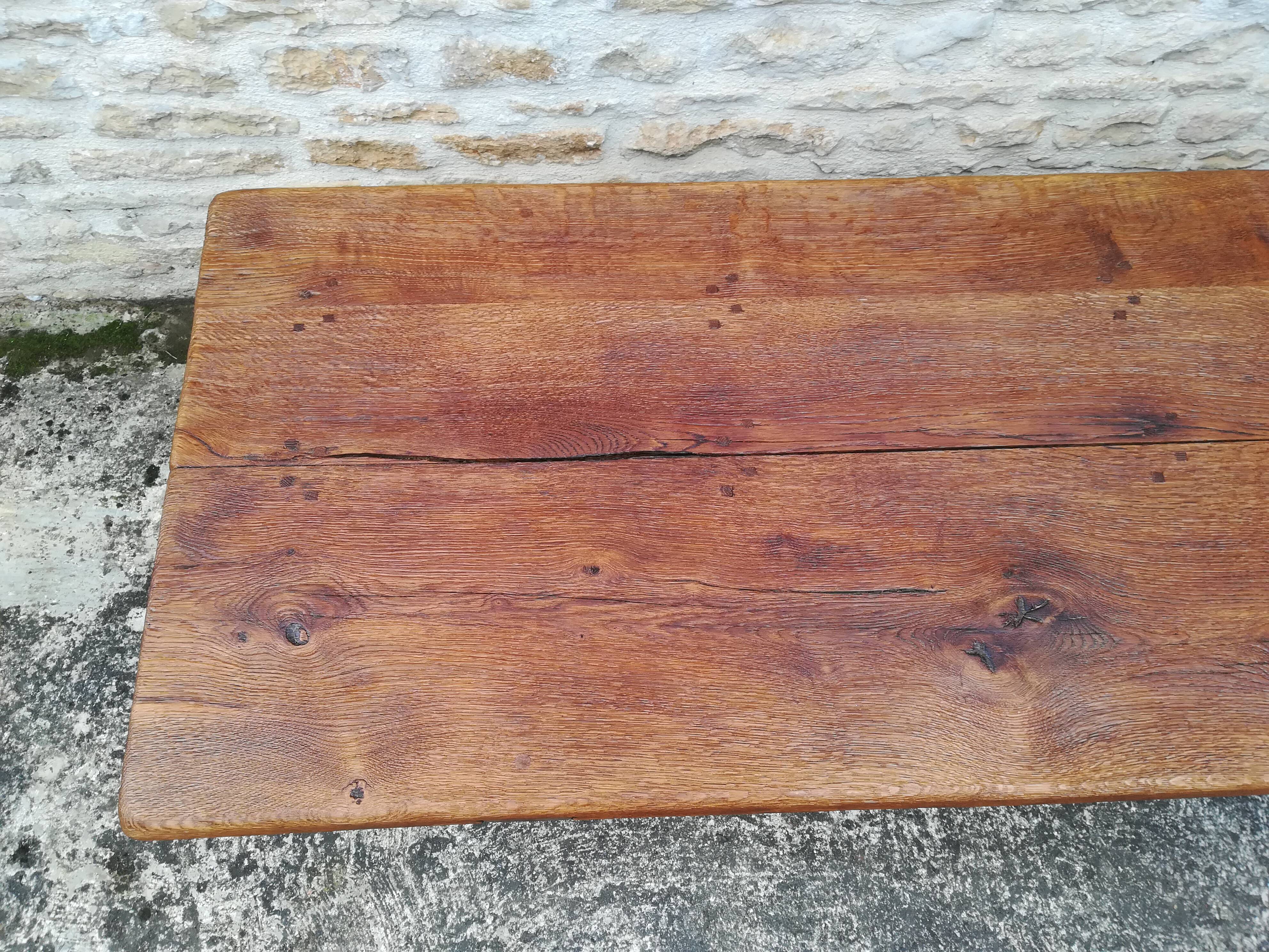 Solid oak farmhouse table