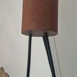 Scandinavian teak and perspex pendant chandelier