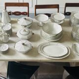 Bernardaud rare table service with platinum pattern art deco