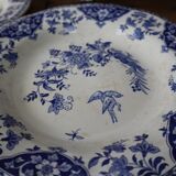 5 Gien Delft earthenware soup plates