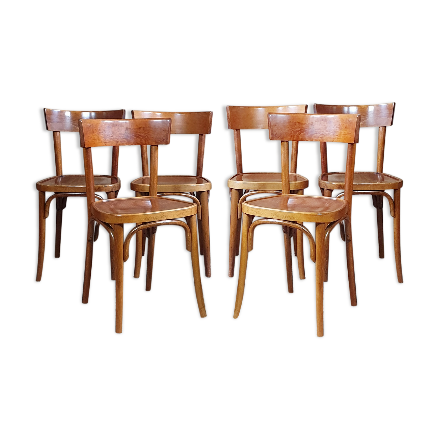 Lot 6 chairs bistro 70/80