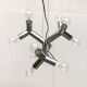 Atomic 12 HL suspension light in Espace style, mid-20th century, Austrian, by J.T. Kalmar, 1960s.