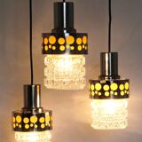 1970s hanging Raak 3 lights