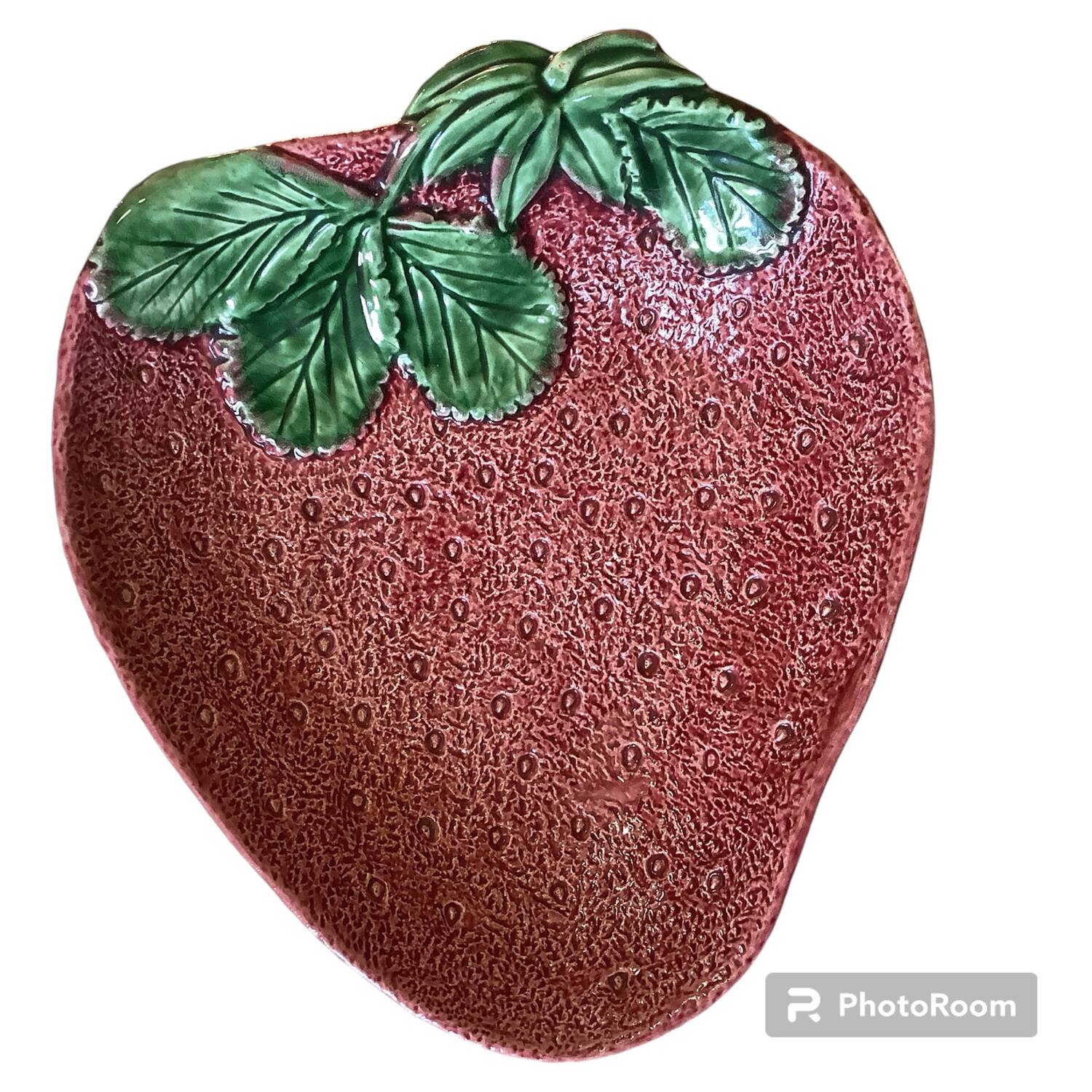 Strawberry barbotine salad bowl - rare piece