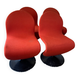 Suite de 4 chaises  123 - verner panton