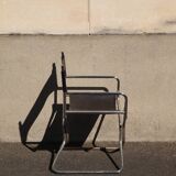 Lafuma folding leather armchair
