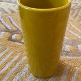Yellow ceramic roller vase