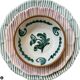 Fine burgundy striped plate 25cm