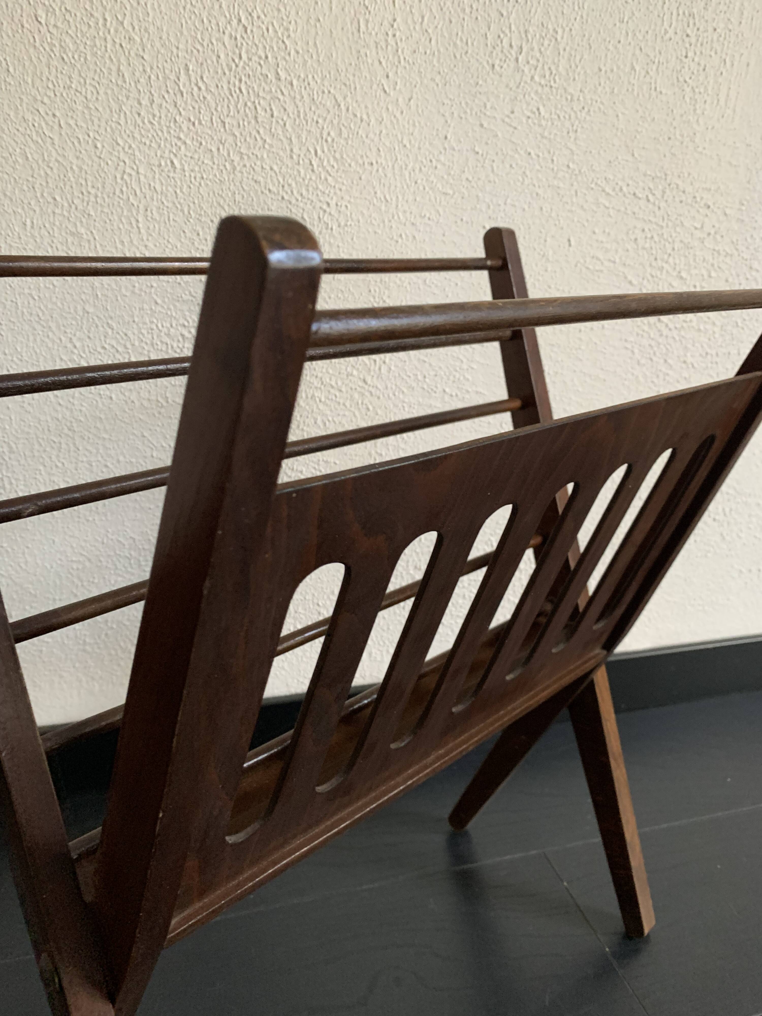Vintage magazine rack 1960 Cees Braakman vinyl magazines - 56 x 45 cm