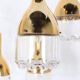 Hanging lamp brass waterfall and blown glass
