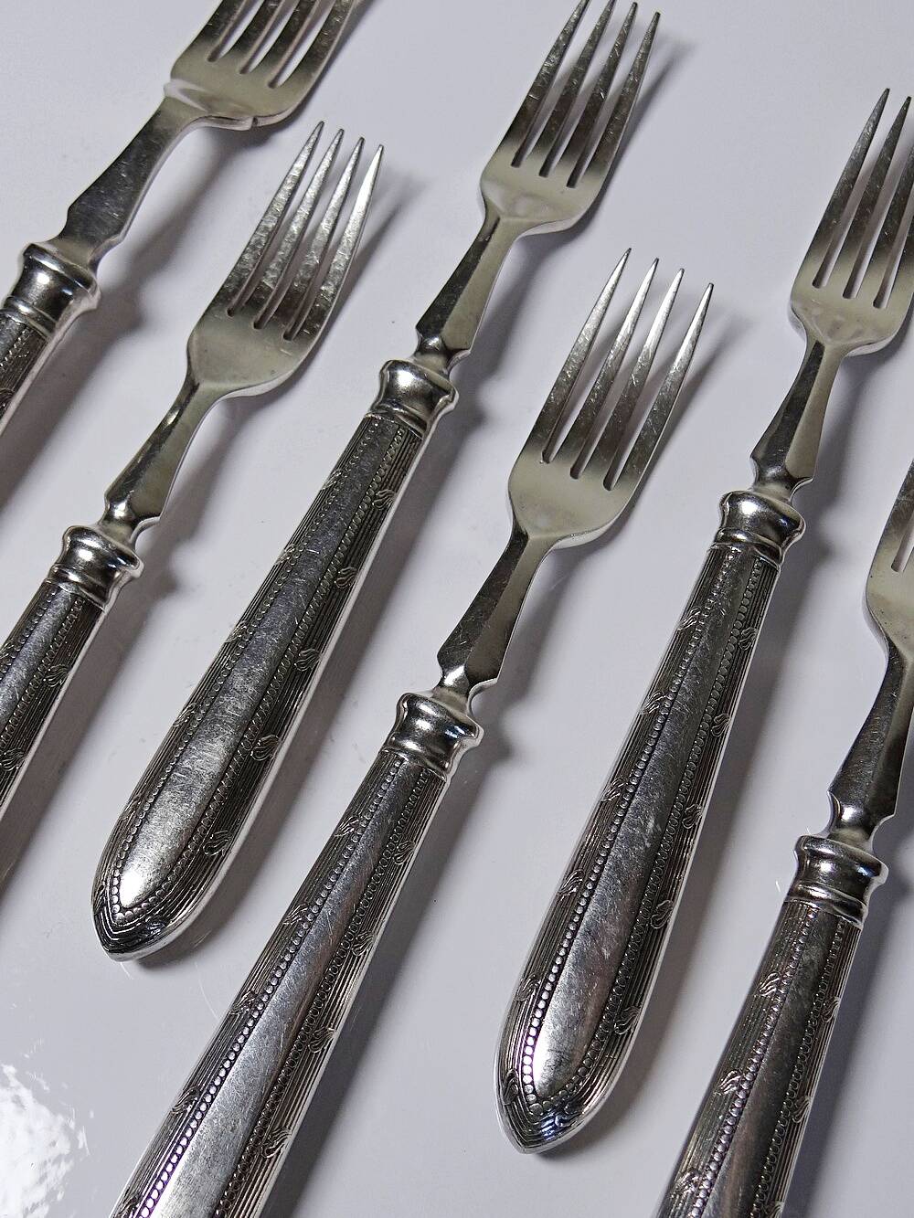 Antique Mappin & Webb silver plated dessert or dessert forks