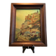 Painting on / under glass depicting Rocamadour