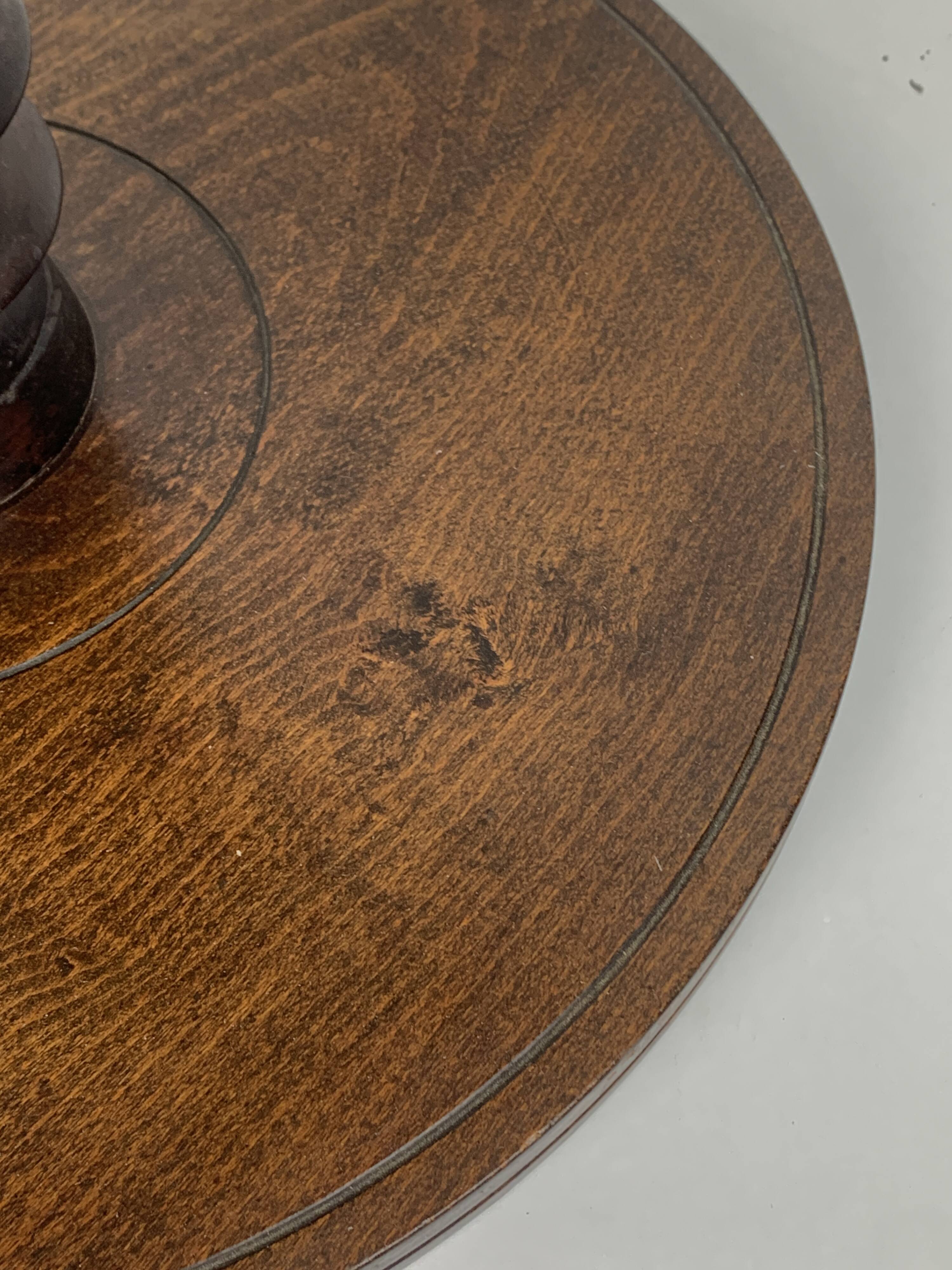 Midcentury brutalist wood turned side table in the style of Charles Dudouyt