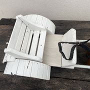 jouet cariole avec cheval en bois années 60