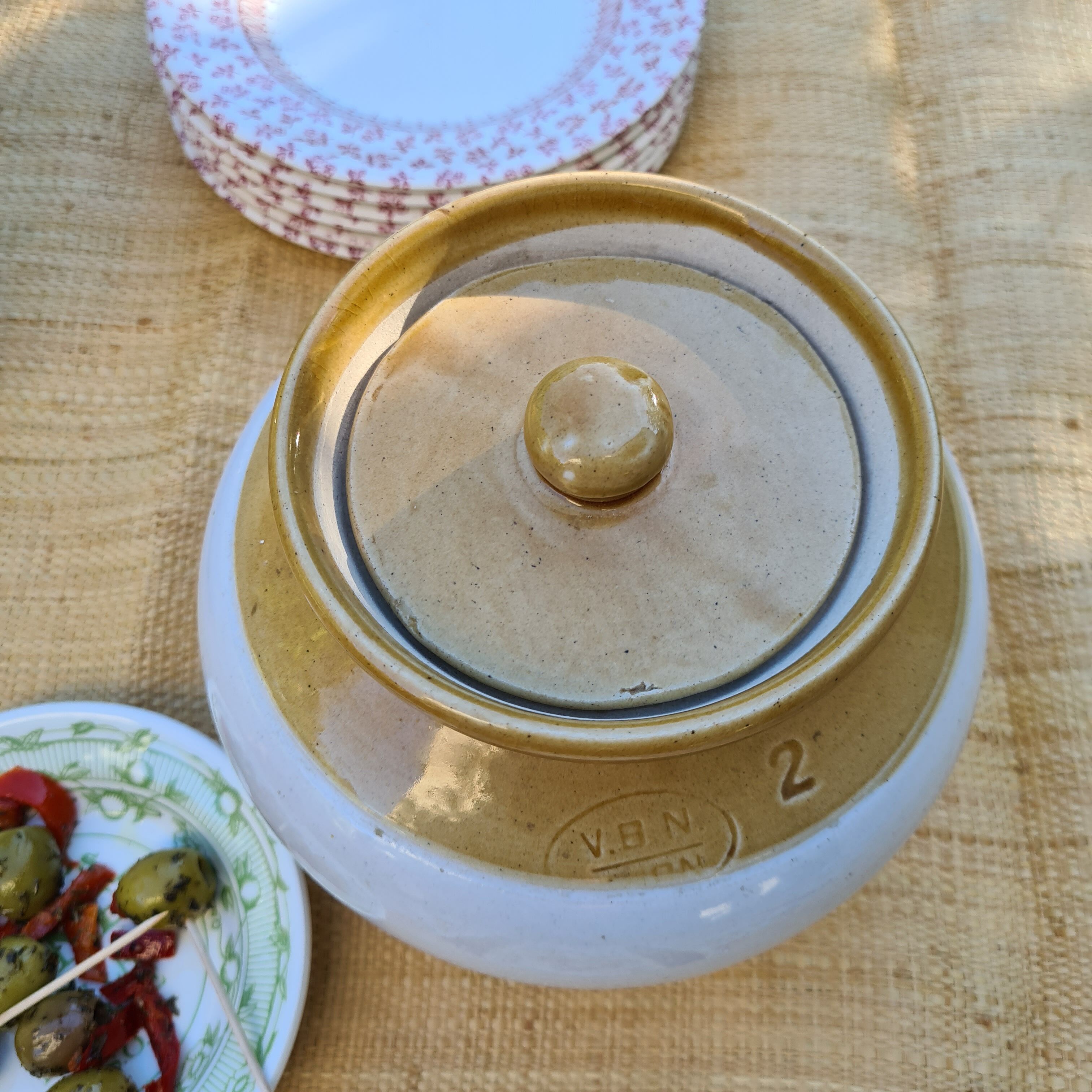 Ceramic pickle jar stoneware jar VBN India