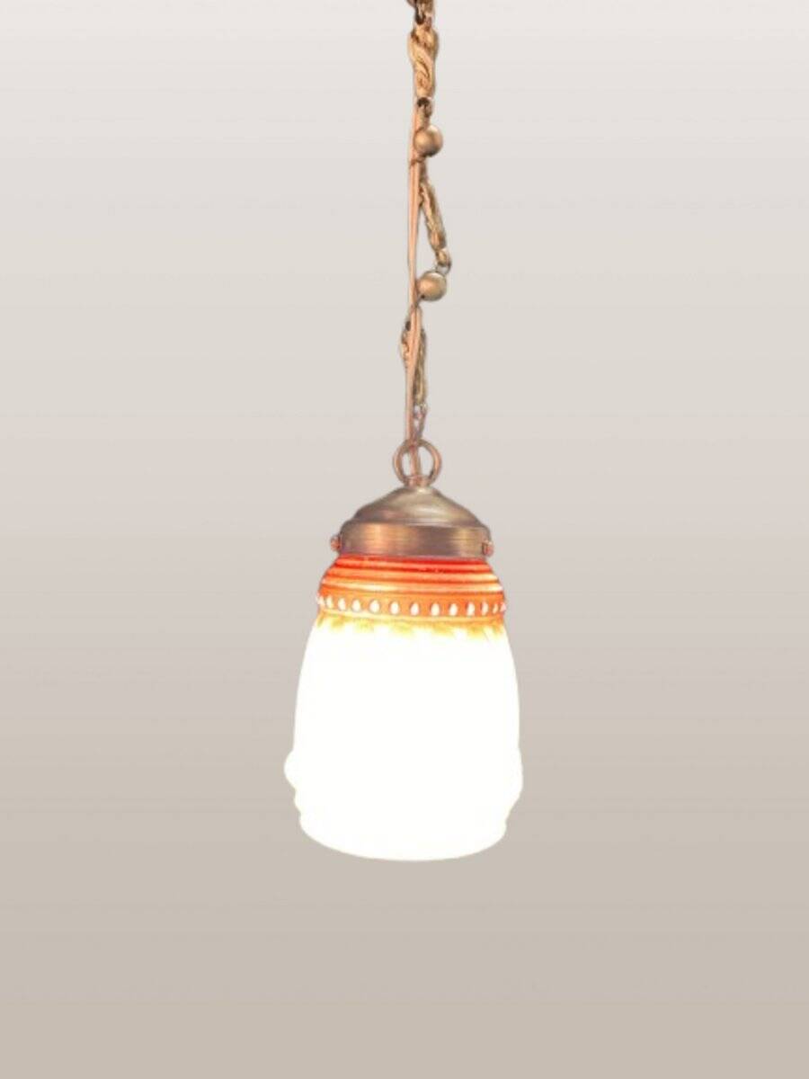 Ancienne lampe Art déco en verre, années 20