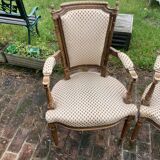 Pair of Louis 16 cabriolet armchairs