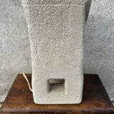 Anthropomorphic stone table lamp brutalised by Albert Tormos.
