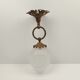 Vintage chandelier in brass and glass