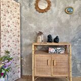 Vintage rattan sideboard