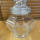 Antique Glass Bonbonnière + Lid Kitchen Storage Italy #