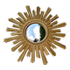 Mid-century style gold resin witch's eye sunburst mirror