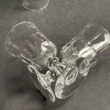 6 verres à vin blanc en cristal taillé