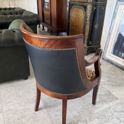 Empire/Consulate style swan neck armchair
