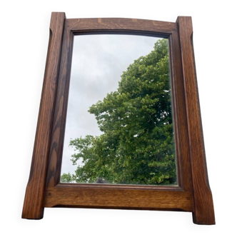 Rectangular wooden mirror