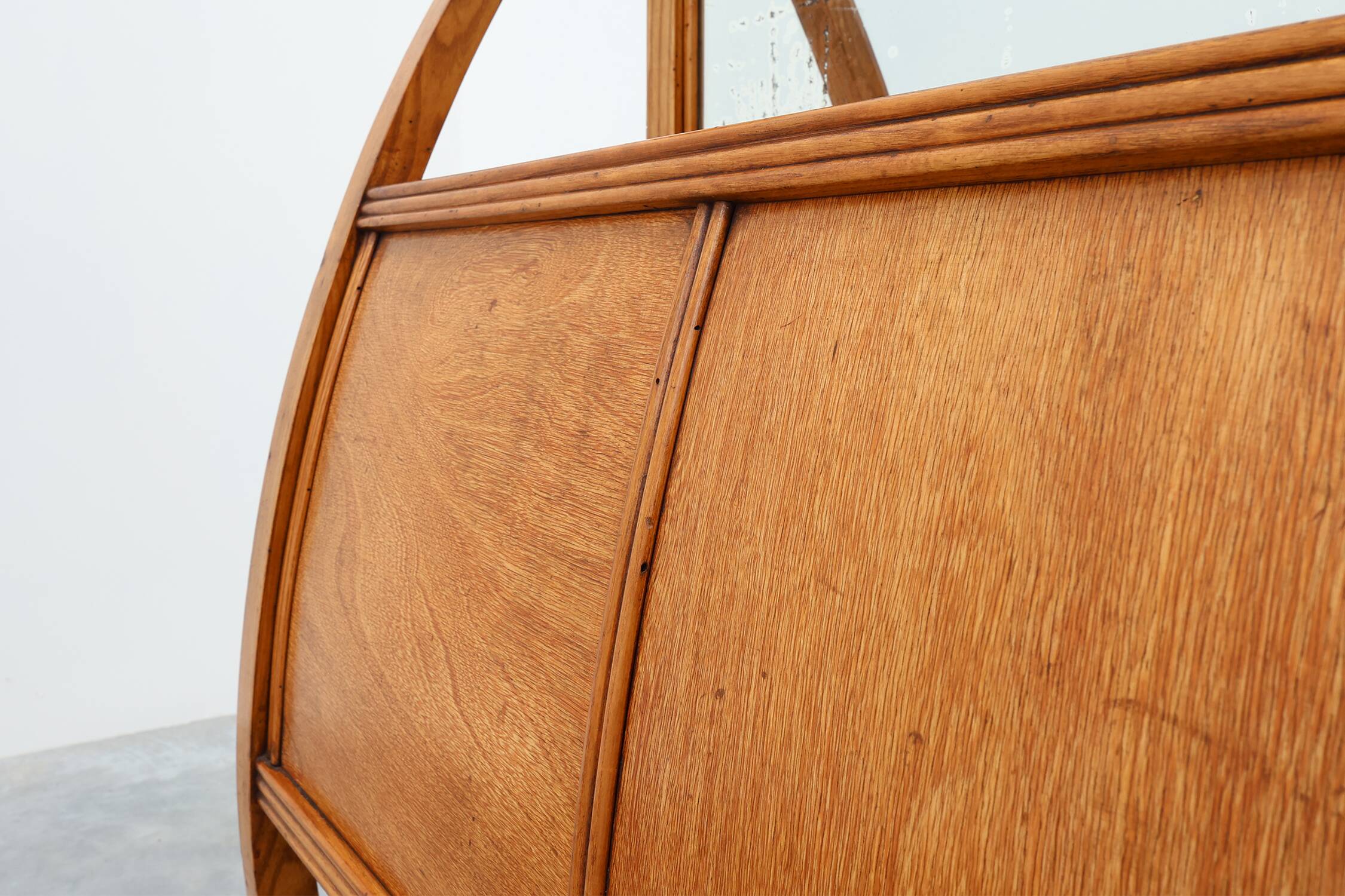 Art Deco buffet, planter or liquor cabinet in wood with mirror, France 1920