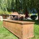 Bench / antique chest in solid oak - 196cm
