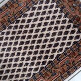 Tapis vintage indien Seraband fait main en laine – 56 x 89 cm – Années 1970