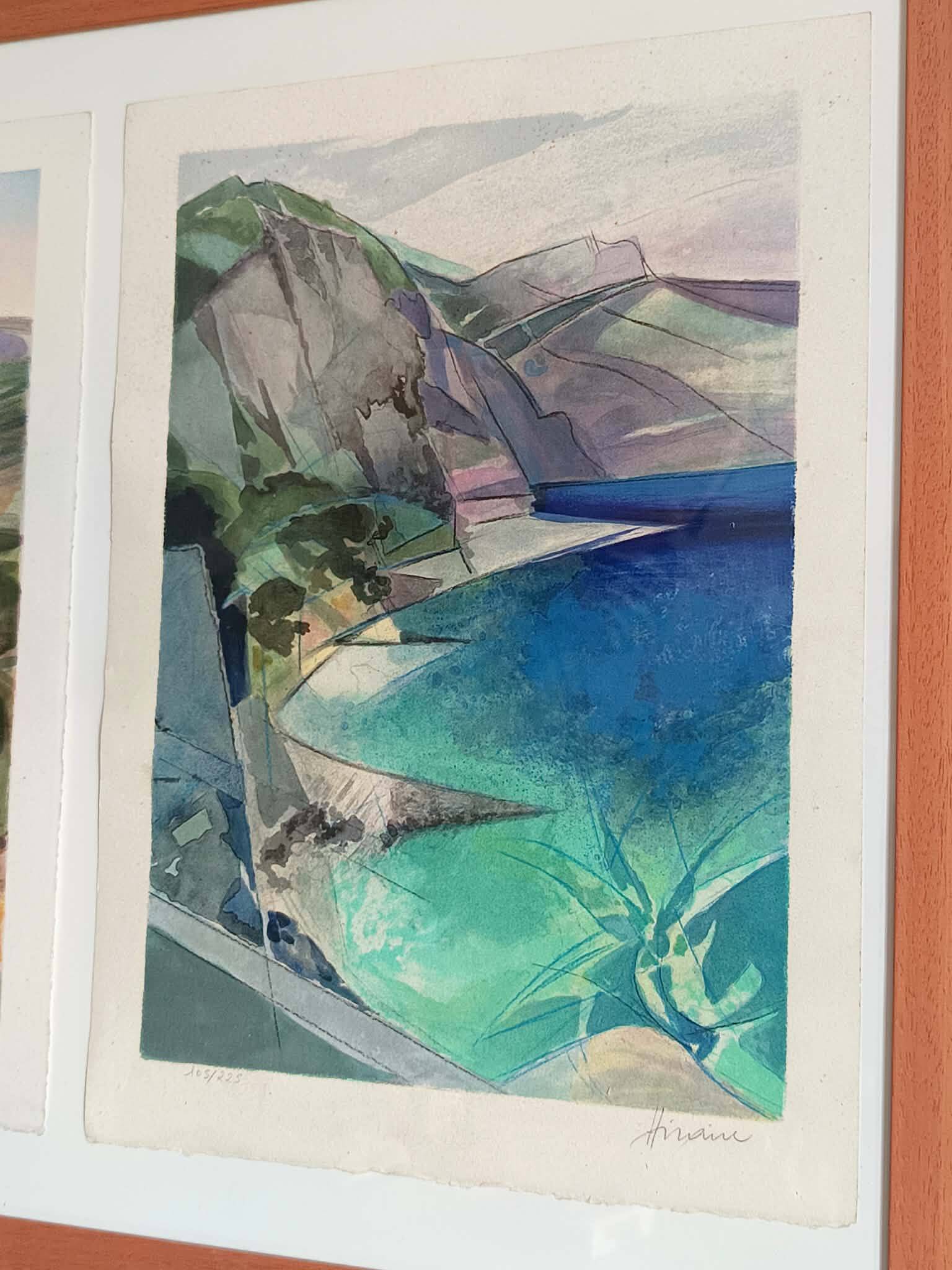 Lithographies Montagne Sainte Victoire, par Camille Hilaire