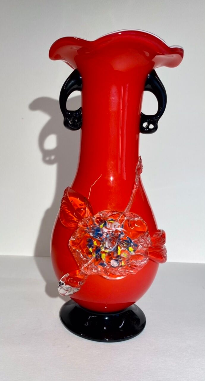 Vase Murano red 70s