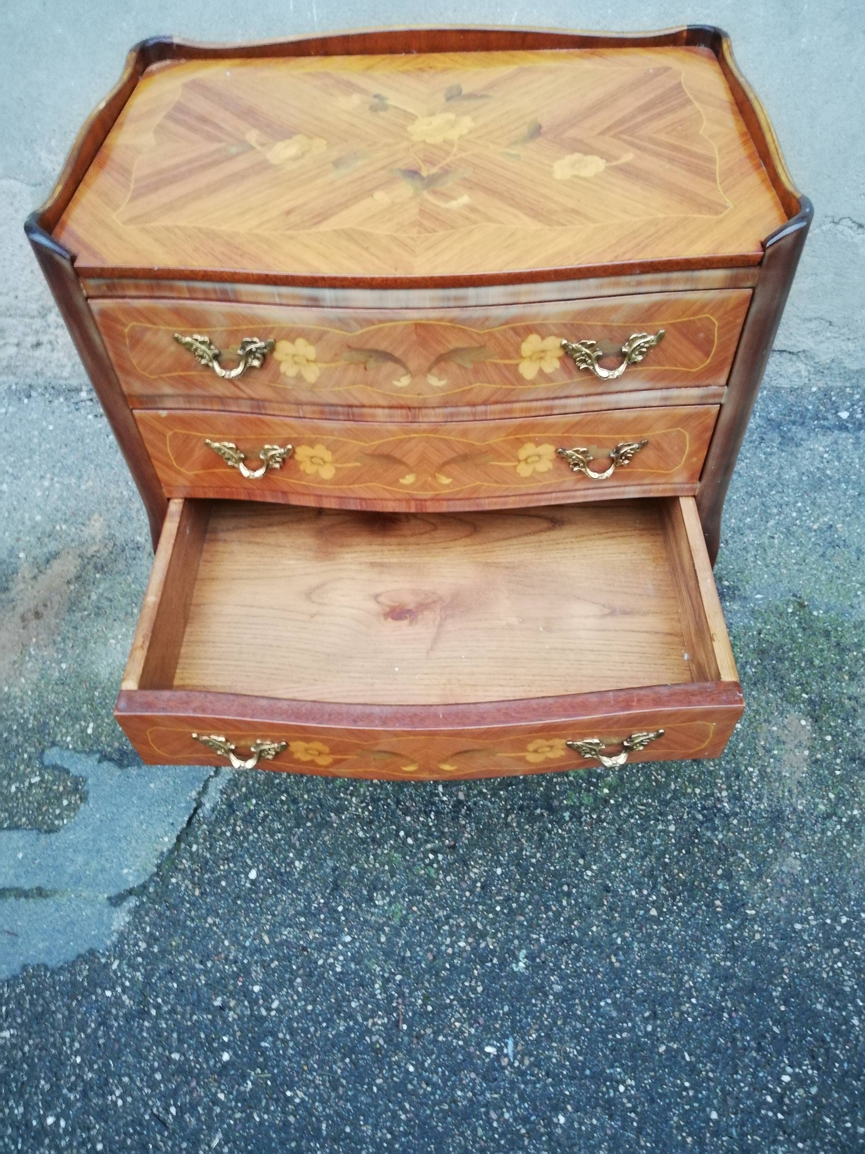 Chest of drawers 3 drawers Louis XV style