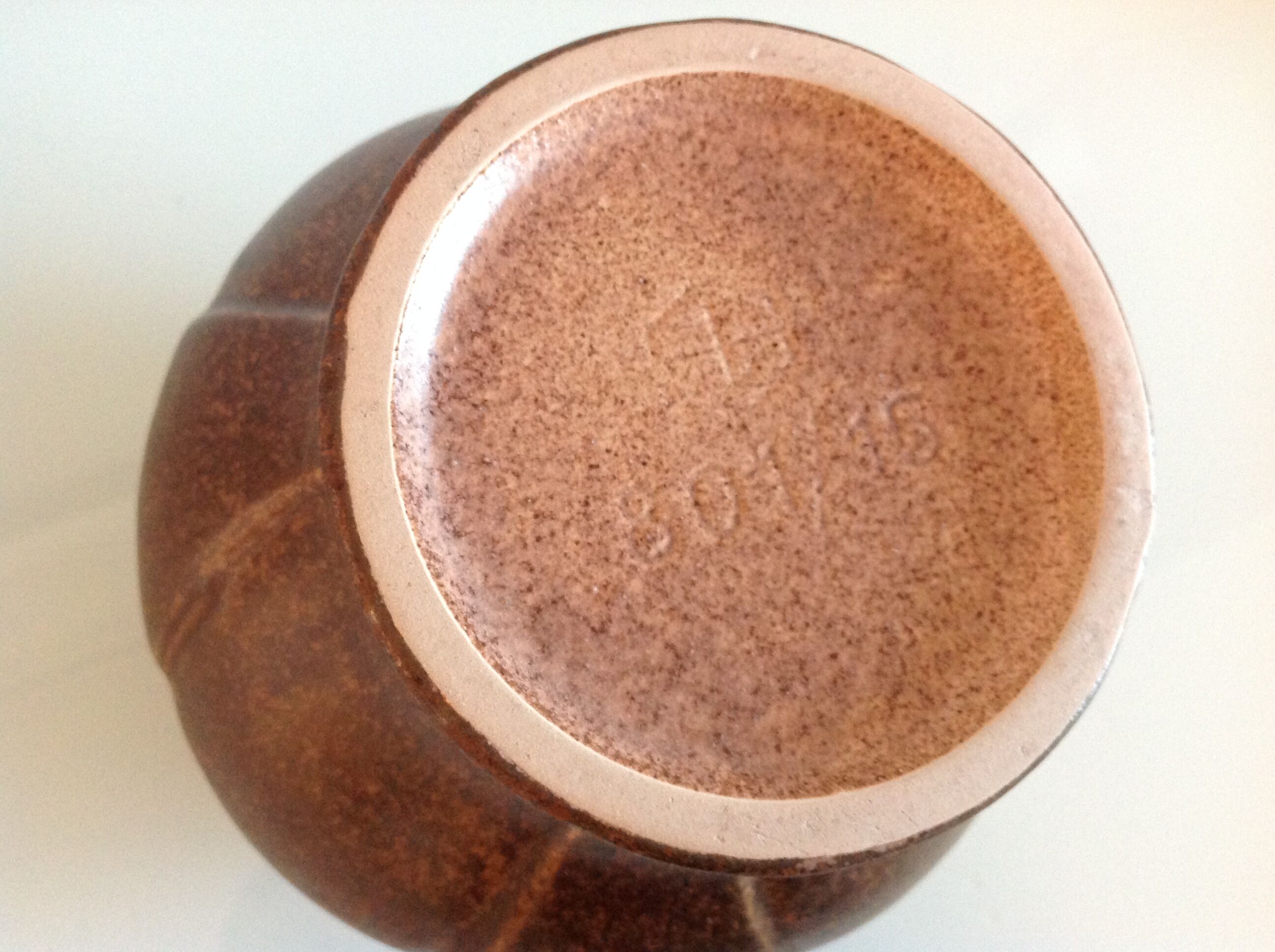 Tulip vase in brown ceramic by Steuler Keramik /vintage 60s-70s