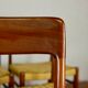Suite de 6 chaises scandinaves en corde et teck