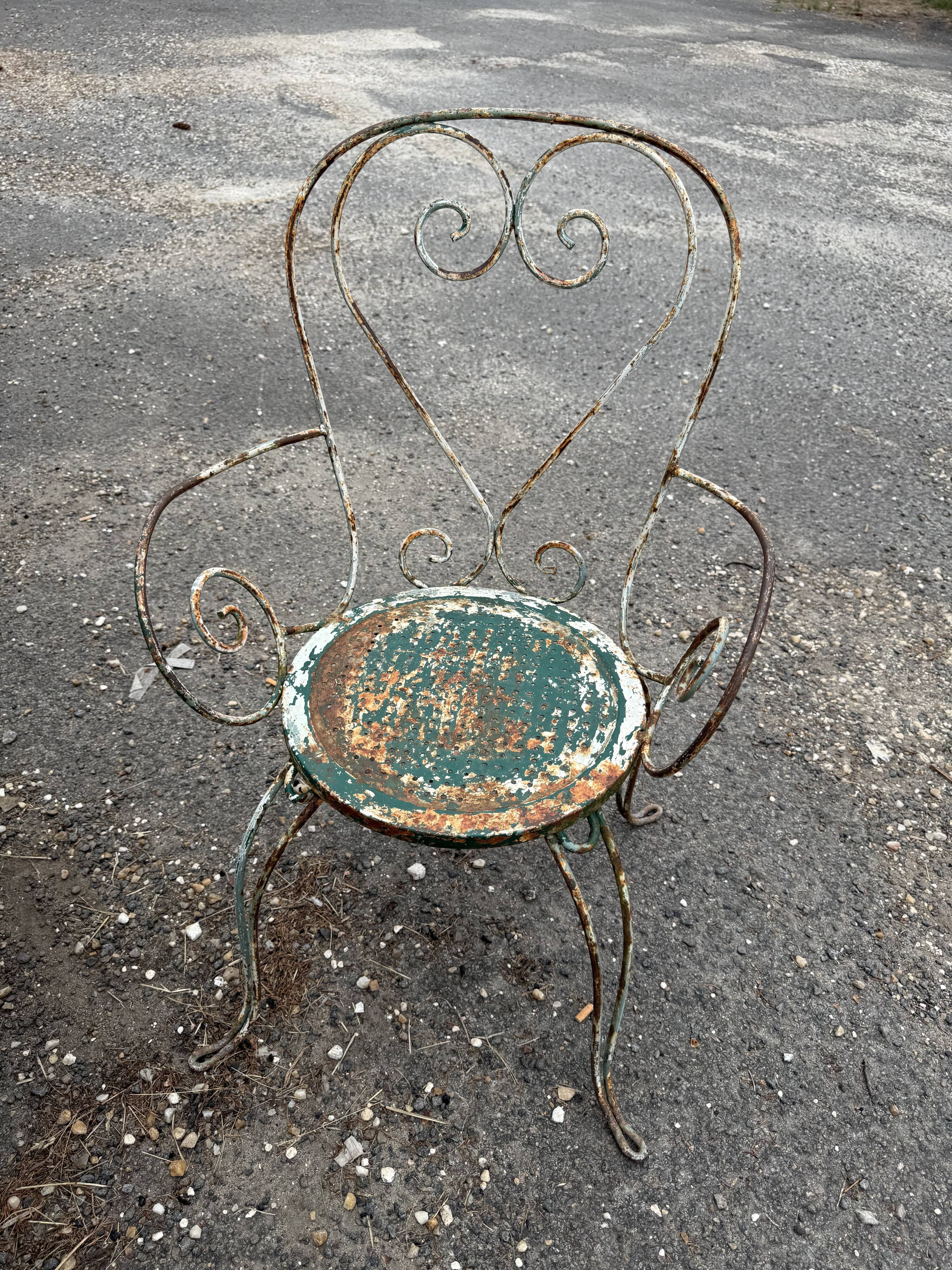 Wrought iron garden furniture