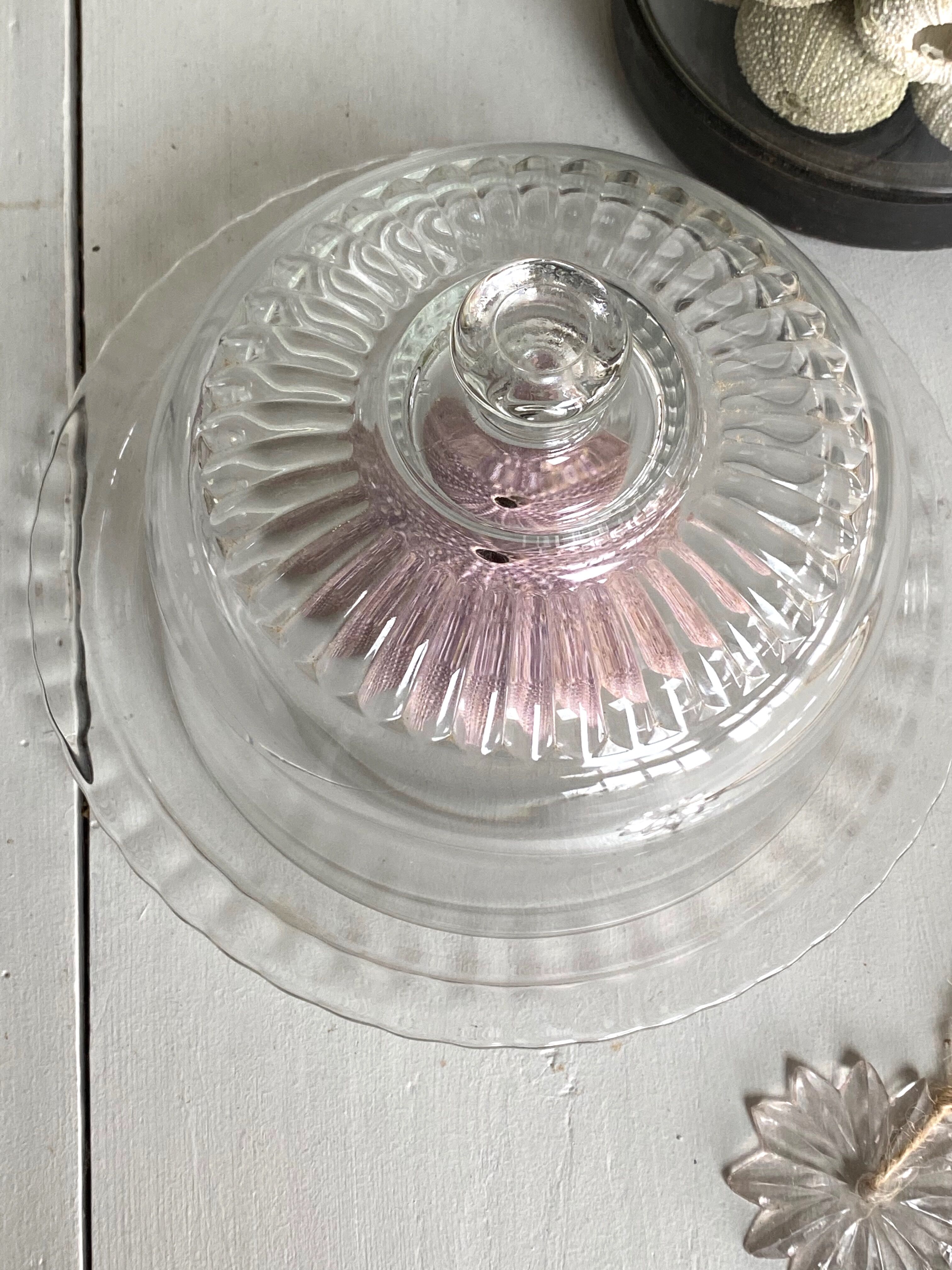 Glass bell with plate