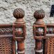 Hand-carved Louis XVI style headboards with chic vintage caning (1800s)