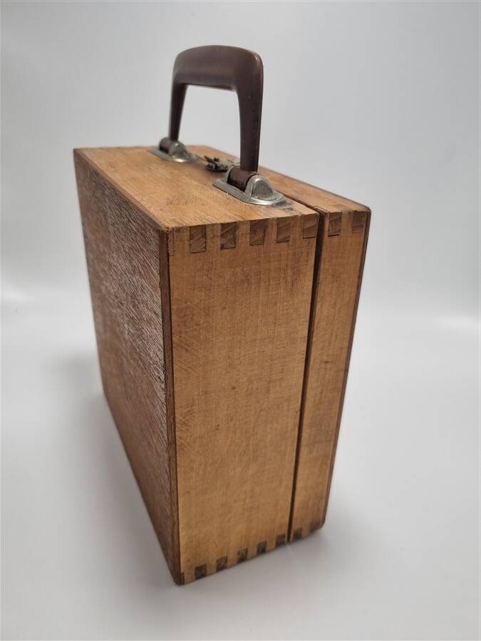 Wooden suitcase