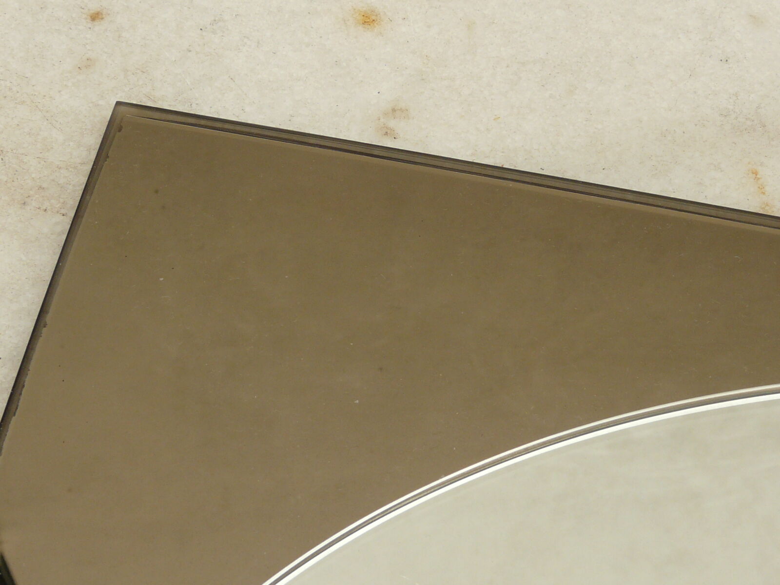 Heavy 2 tone Italian glass mirror