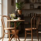 2 bentwood bistro chairs, circa 1900, by Cambier Frères