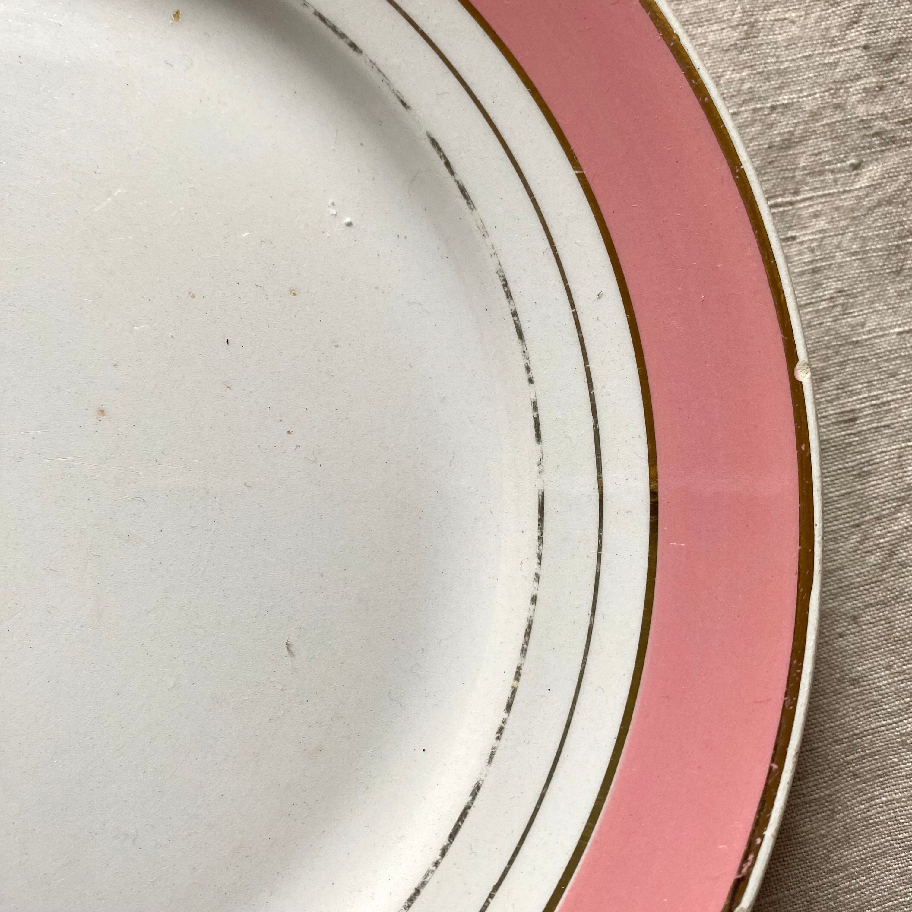 Dessert service plates and dish in Luneville porcelain