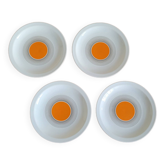 Set of 4 Bareuther plates orange 131